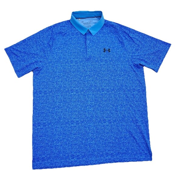 Under armour Other - Under Armour The Iso-Chill Polo Golf Shirt Athletics Heather Blue Men L NWT